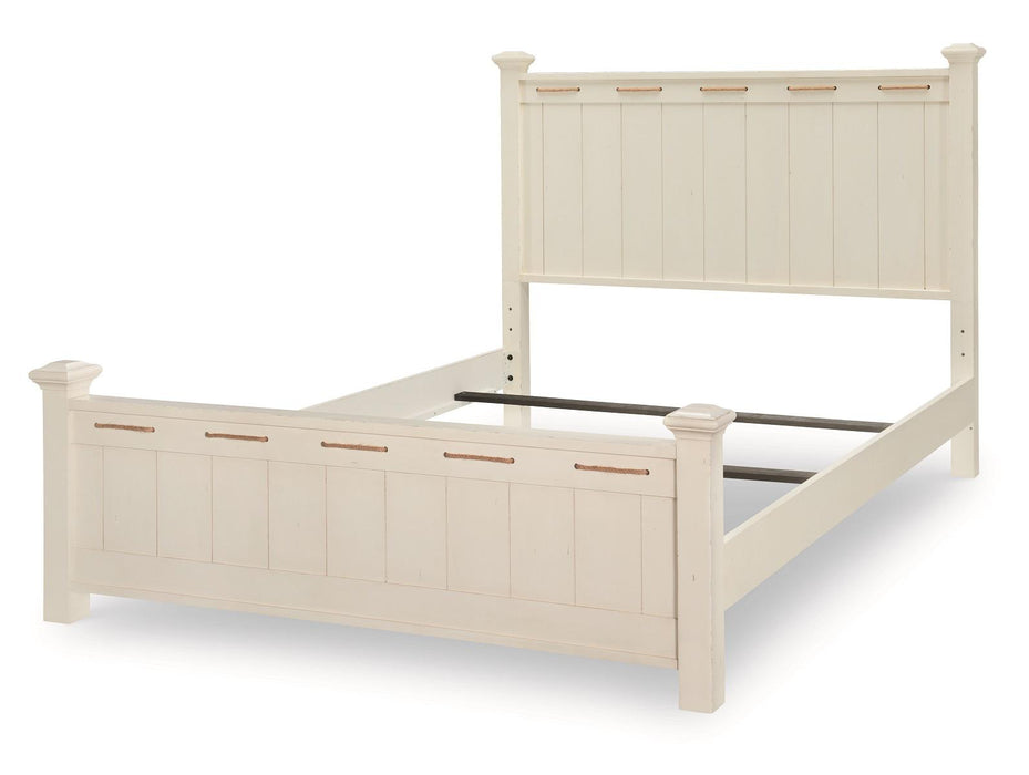 Legacy Classic Kids Lake House Twin Low Post Bed in Pebble White