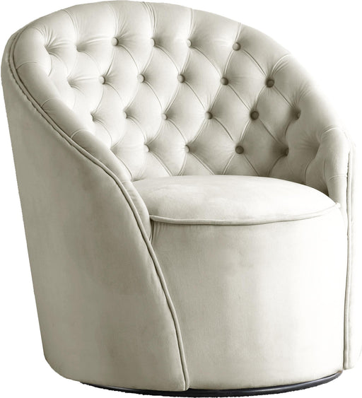 Alessio Cream Velvet Accent Chair image