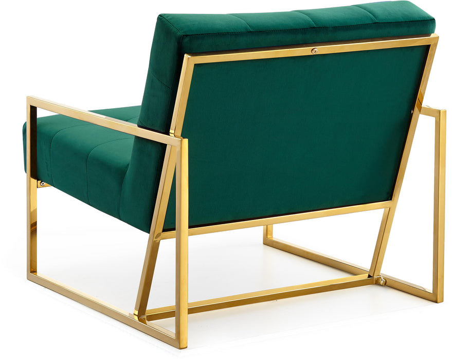 Pierre Green Velvet Accent Chair