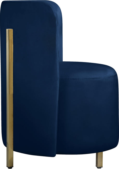 Rotunda Navy Velvet Accent Chair