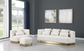 Marquis Cream Velvet Sofa - Dinettes Plus Furniture