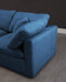 Plush Navy Velvet Standard Cloud Modular Sectional - Dinettes Plus Furniture