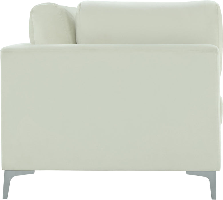 Julia Cream Velvet Modular Sofa (4 Boxes) - Dinettes Plus Furniture