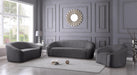 Riley Grey Velvet Loveseat - Dinettes Plus Furniture