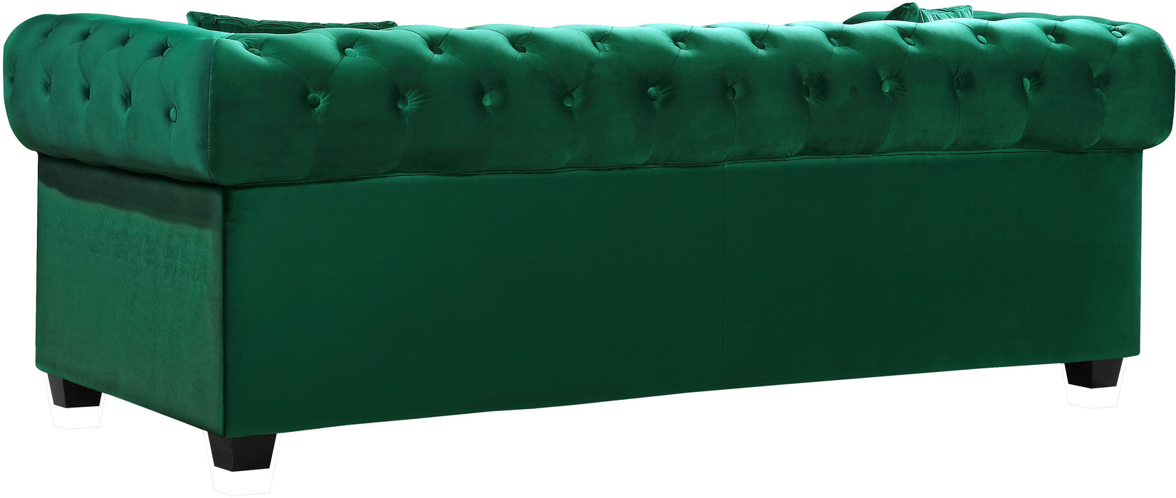 Bowery Green Velvet Sofa - Dinettes Plus Furniture