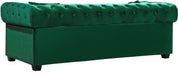 Bowery Green Velvet Sofa - Dinettes Plus Furniture