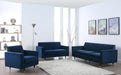 Lola Navy Velvet Loveseat - Dinettes Plus Furniture