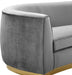 Julian Grey Velvet Sofa - Dinettes Plus Furniture