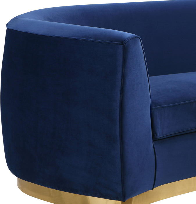 Julian Navy Velvet Sofa - Dinettes Plus Furniture