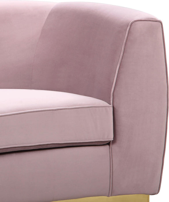 Julian Pink Velvet Sofa - Dinettes Plus Furniture