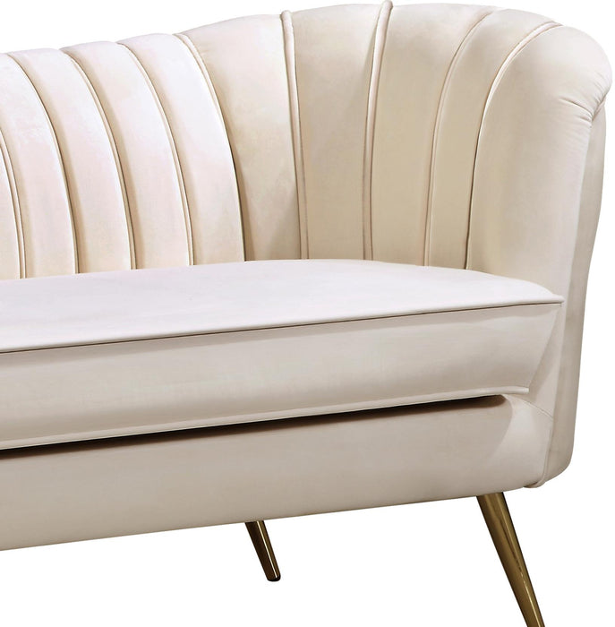 Margo Cream Velvet Loveseat