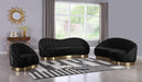 Shelly Black Velvet Chaise - Dinettes Plus Furniture
