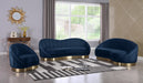 Shelly Navy Velvet Chaise - Dinettes Plus Furniture