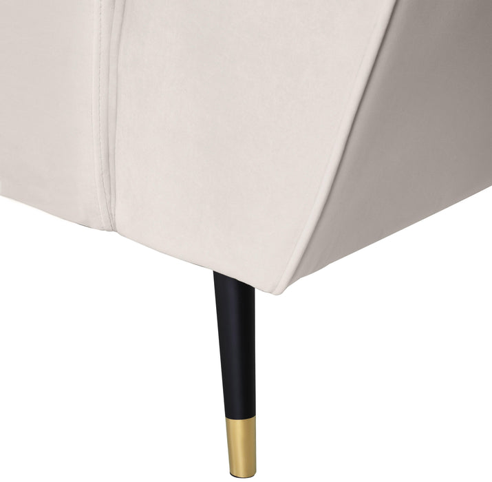 Beaumont Cream Velvet Loveseat - Dinettes Plus Furniture