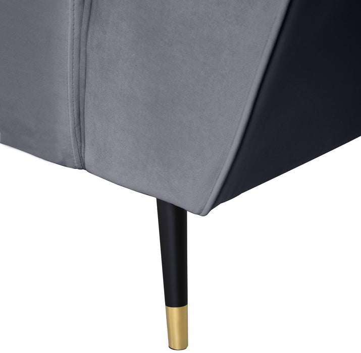 Beaumont Grey Velvet Sofa - Dinettes Plus Furniture