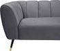 Beaumont Grey Velvet Sofa - Dinettes Plus Furniture