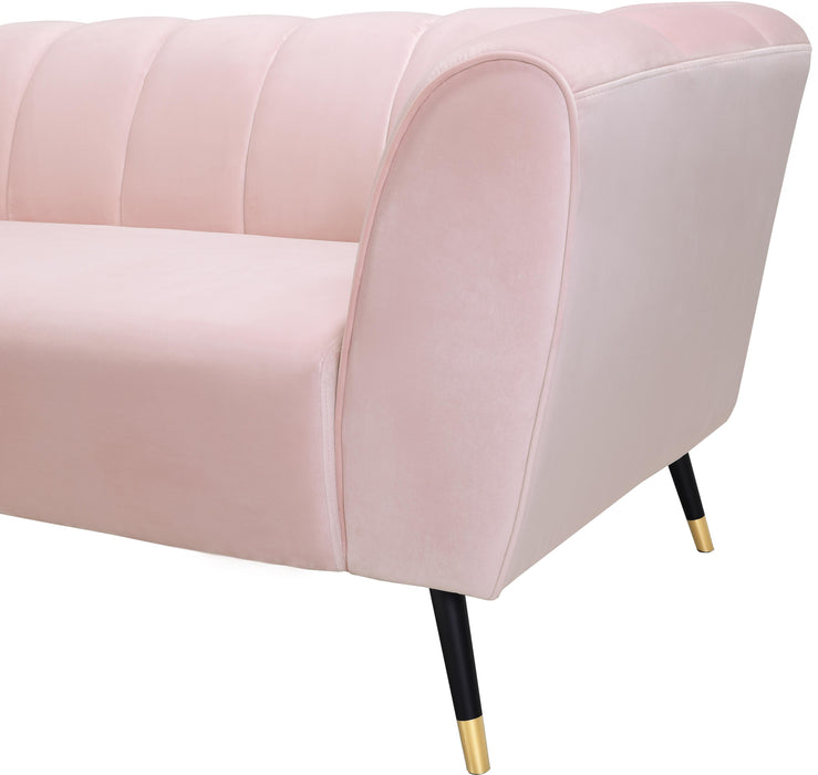 Beaumont Pink Velvet Sofa - Dinettes Plus Furniture