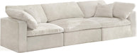 Cozy Cream Velvet Cloud Modular Sofa - Dinettes Plus Furniture
