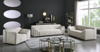 Naya Cream Velvet Loveseat - Dinettes Plus Furniture