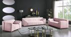 Naya Pink Velvet Loveseat - Dinettes Plus Furniture
