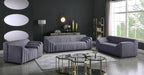 Naya Grey Velvet Sofa - Dinettes Plus Furniture