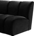 Infinity Black Velvet 3pc. Modular Sectional - Dinettes Plus Furniture