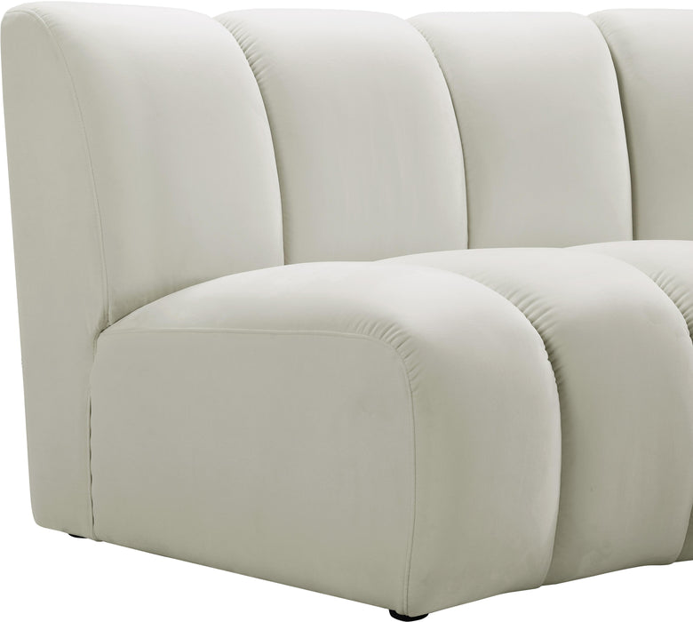 Infinity Cream Velvet 11pc. Modular Sectional - Dinettes Plus Furniture