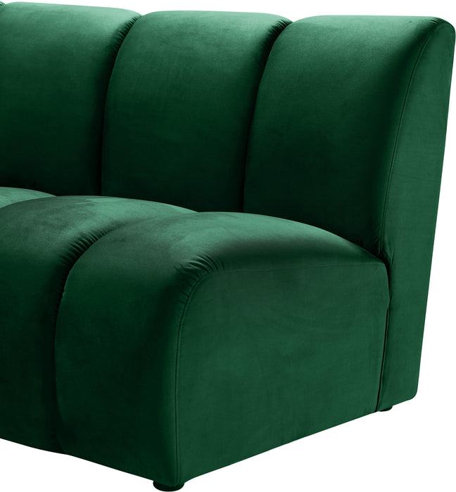 Infinity Green Velvet 11pc. Modular Sectional - Dinettes Plus Furniture