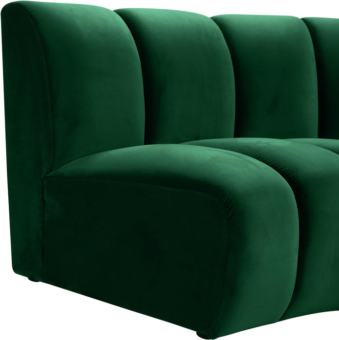 Infinity Green Velvet 7pc. Modular Sectional - Dinettes Plus Furniture