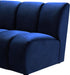 Infinity Navy Velvet 9pc. Modular Sectional - Dinettes Plus Furniture