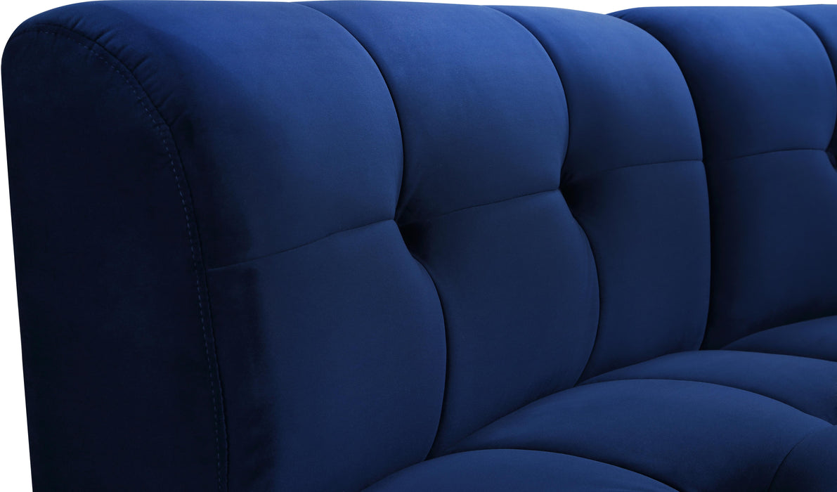 Limitless Navy Velvet 15pc. Modular Sectional