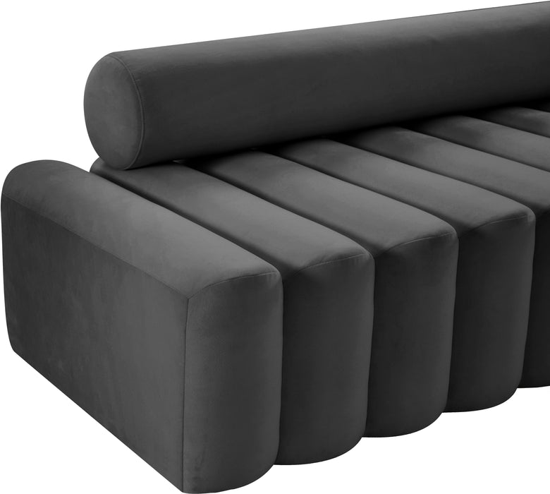 Melody Grey Velvet Sofa