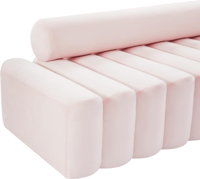 Melody Pink Velvet Loveseat