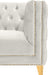 Michelle Cream Velvet Loveseat - Dinettes Plus Furniture