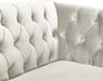 Michelle Cream Velvet Loveseat - Dinettes Plus Furniture