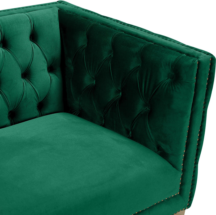 Michelle Green Velvet Sofa