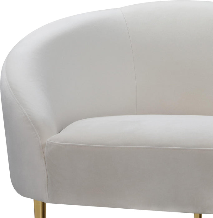 Ritz Cream Velvet Sofa - Dinettes Plus Furniture