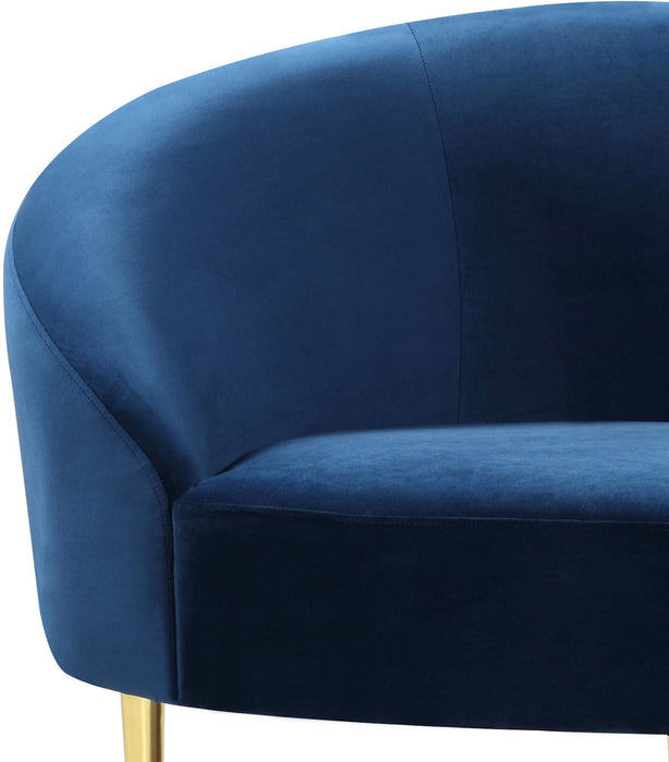 Ritz Navy Velvet Sofa