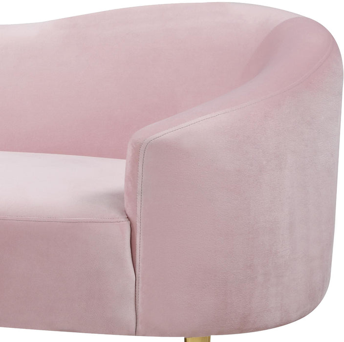 Ritz Pink Velvet Sofa