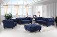 Chesterfield Navy Linen Loveseat - Dinettes Plus Furniture