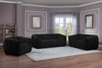 Dixie Black Velvet Sofa - Dinettes Plus Furniture