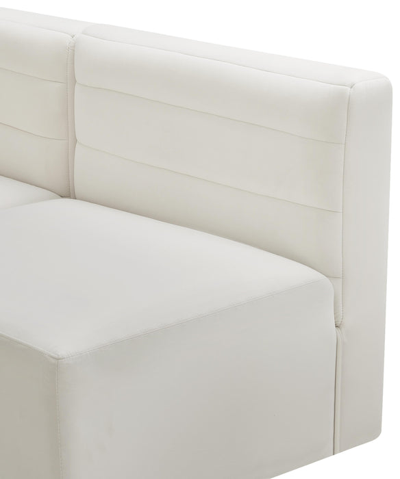 Quincy Cream Velvet Modular Sofa