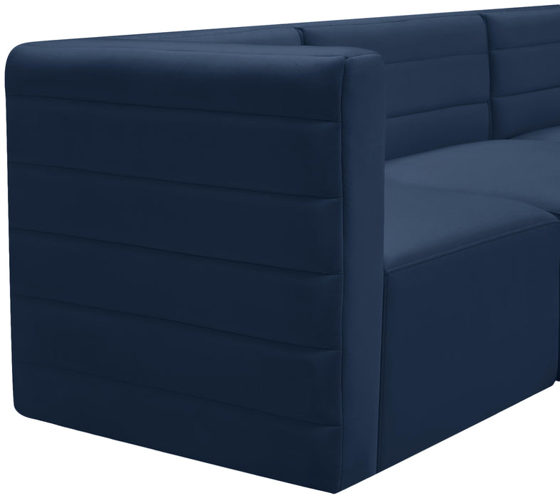 Quincy Navy Velvet Modular Sectional