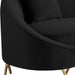 Serpentine Black Velvet Sofa - Dinettes Plus Furniture