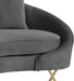 Serpentine Grey Velvet Sofa - Dinettes Plus Furniture
