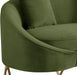 Serpentine Olive Velvet Sofa - Dinettes Plus Furniture