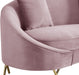 Serpentine Pink Velvet Sofa - Dinettes Plus Furniture