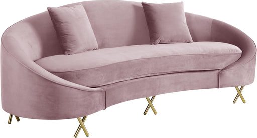 Serpentine Pink Velvet Sofa image