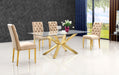 Capri Gold Dining Table - Dinettes Plus Furniture
