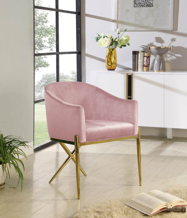 Xavier Pink Velvet Dining Chair